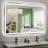 Hyosvany Matte Black Matel Framed LED Vanity Mirror with Front-lit and Back-lit, Memory Function, 3 Color Temperatures, Dimmable Light & Anti-fog Tempered Glass Mirror-285721152