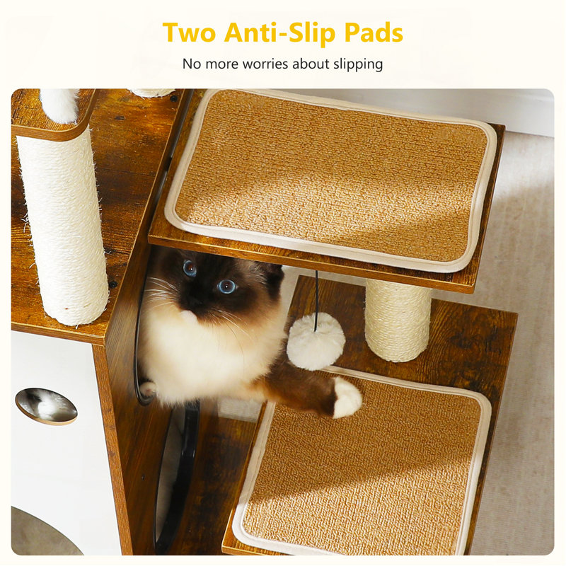Tour pour chat 42,5 po, Brun, H 33,5 po x l 11,8 po x L 19,3 po