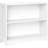 White 3-Shelf Horizontal Bookcase, Low Profile Storage Shelf, Floor-Standing Organizer For Living Room, Bedroom, Or Office