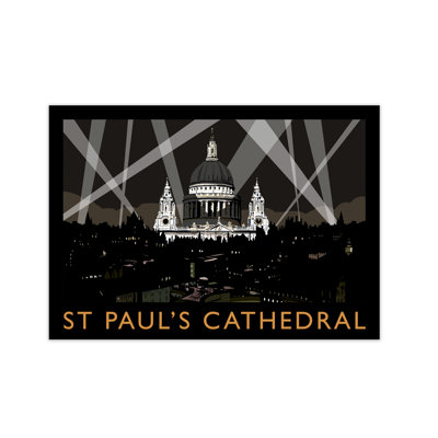 St Paul's Cathedral At Night by Richard O'Neill - Print