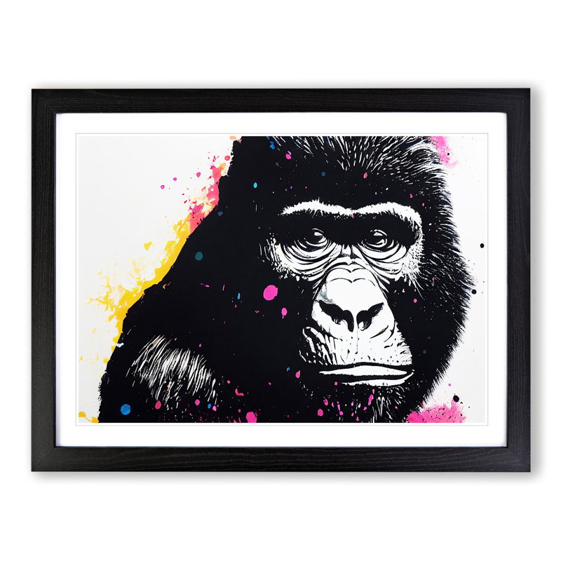 Gorilla Vol.3 - Single Picture Frame Print, 46cm H x 64cm W x 2cm D, Black Framed