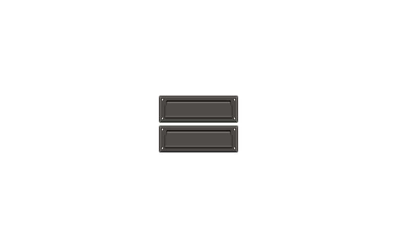9" in x 3" Brass Mail Slot, Oil Rubbed Bronze