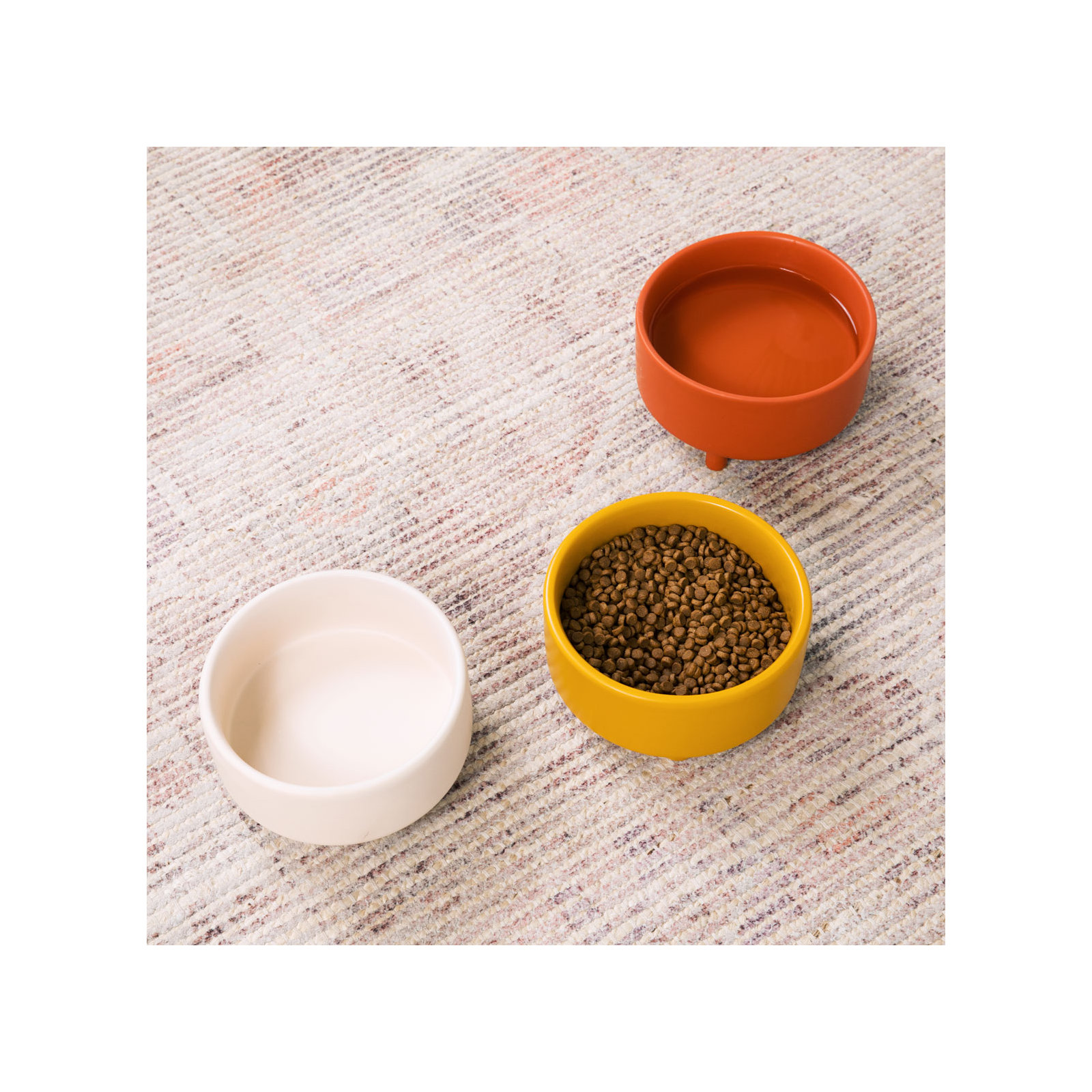 Uplift Ceramic Dog Bowl, Buttercream, Medium (4 cups / 32 fuild oz)