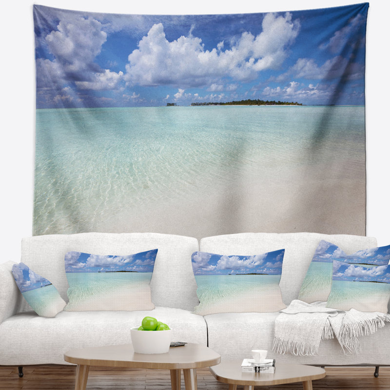 Tapisserie de mer vide seascape de maldives, H 50 po x l 60 po