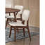 Ensemble de 2 chaises d'appoint de style Mid-Century moderne avec pieds inclinés et revêtement rembourré et bouclé au fini brun classique pour la salle à manger