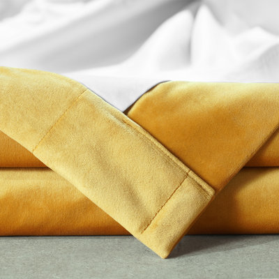 Loria Plush Velvet 100% Blackout Curtains For Bedroom, Living Room - Single Panel
