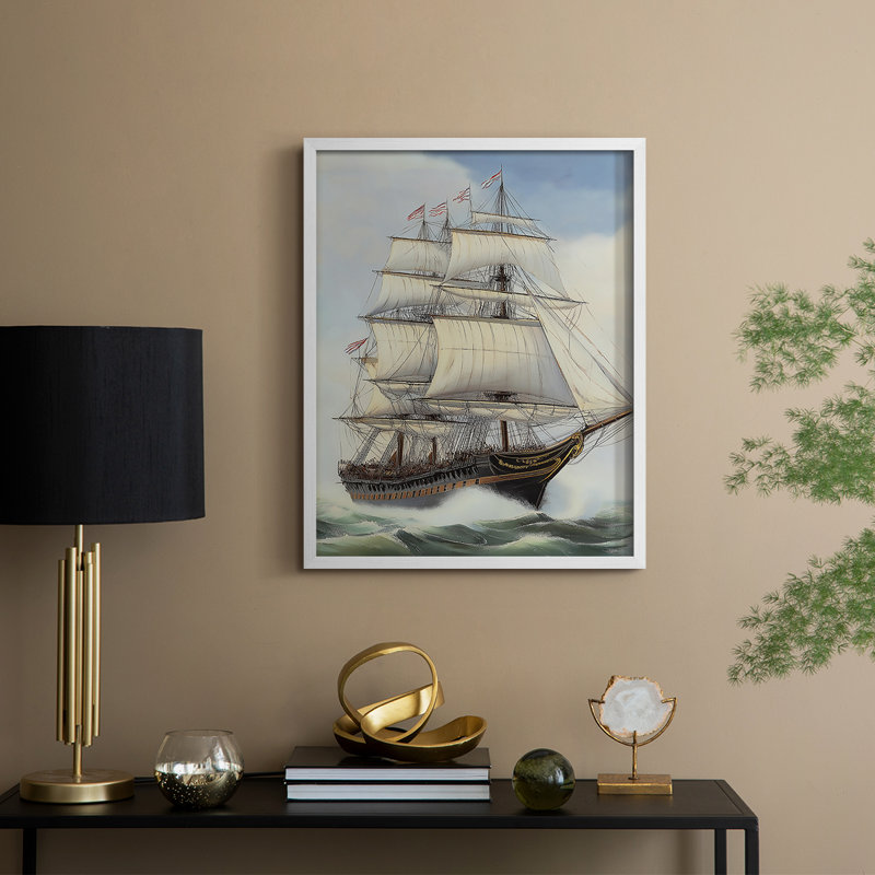 «NAUTICAL Series Lxxix», H 21 po x l 17 po, Blanc