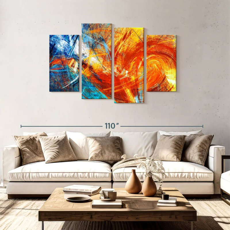 Avery Fire Abstract, 48" H x 75" W