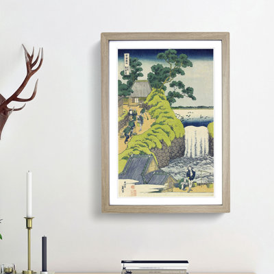 Aoigaoka Waterfall In The Eastern Capital by Katsushika Hokusai - Single Picture Frame Painting