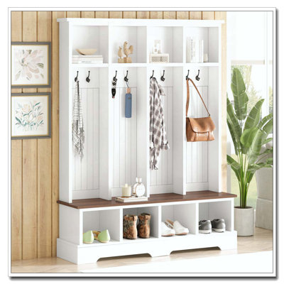Hall Tree with 8 Hooks