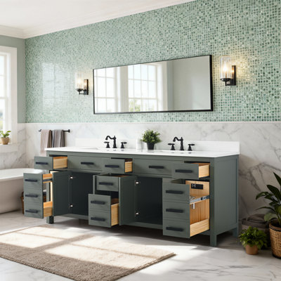Ensemble de meuble-lavabo double 84 po Binion