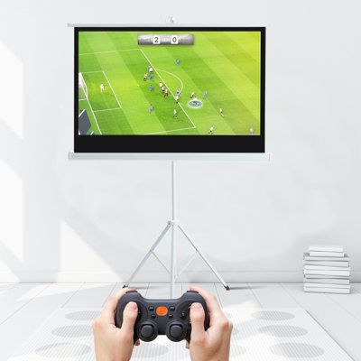 Borkowski White Portable Projection Screen