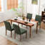 Chaise d'appoint rembourrée en tissu avec pieds en bois massif-727840728-715533725