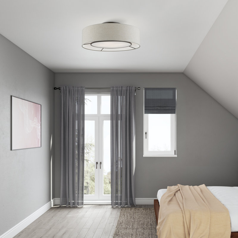 Atef Aprilann 4-Light Semi Flush Mount, English Bronze
