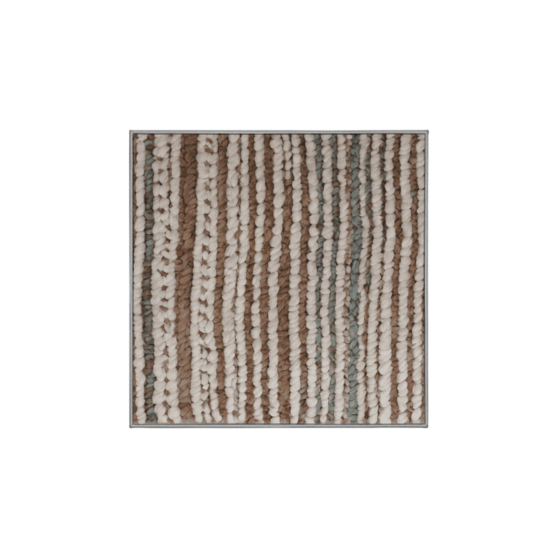 Tapis gris lavable à la machine, Carré 6 pi