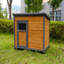 Grande niche pour chien en bois massif 45 po, toit en plastique PVC imperméable, portes en bois respirantes