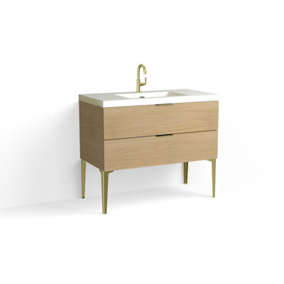 Avila 42" W Freestanding Single Bathroom Vanity with Dean Leg