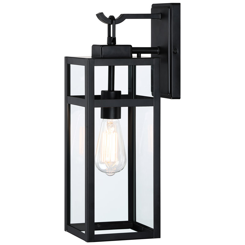 Outdoor Waterproof Vintage Black Wall Light, 17.99" H x 5.93" W x 5.93" D