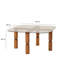 Table basse moderne avec plateau 100% verre trempé, structure en bois de hêtre, 31,5 po x 15,7 po x 31,5 po | Finition élégante en noyer et bronze | Parfait pour le salon, design élégant pour un décor contemporain-1838950619-1838950618