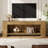 63" Tv Stand For 55/60/65/75-inch Tvs, Farmhouse Extra Long Entertainment Center With Open Storage Shelves