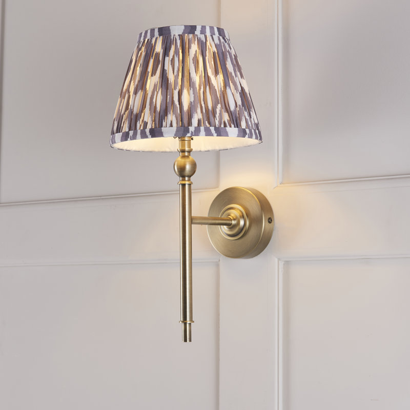 Welby Steel Armed Sconce, Brown