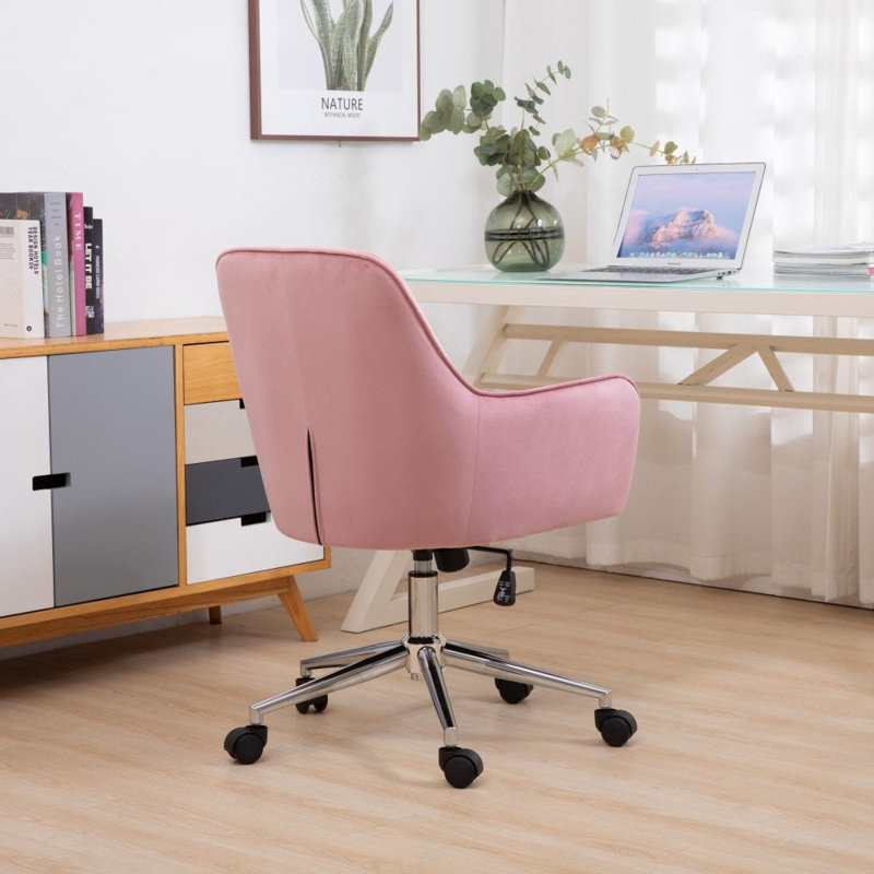 Fairmont Park Pia Velvet Conference Chair, Pink