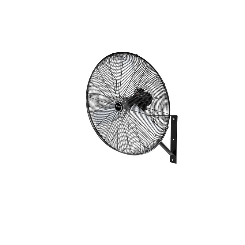 24" Black Aluminum Outdoor Oscillating Wall Mount Fan