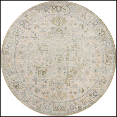 Haydel Machine Washable Area Rug in Blue