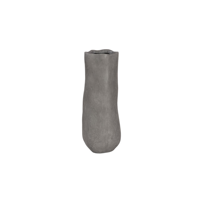 Organic Tall Vase, Gray