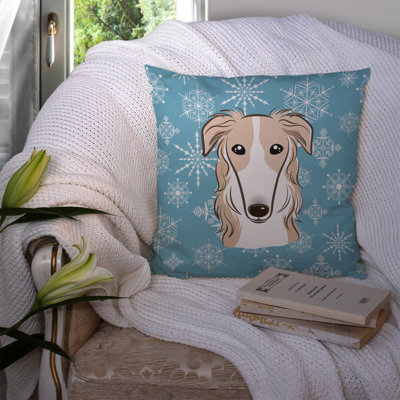  Coussin Snowflake Borzoi 14 "