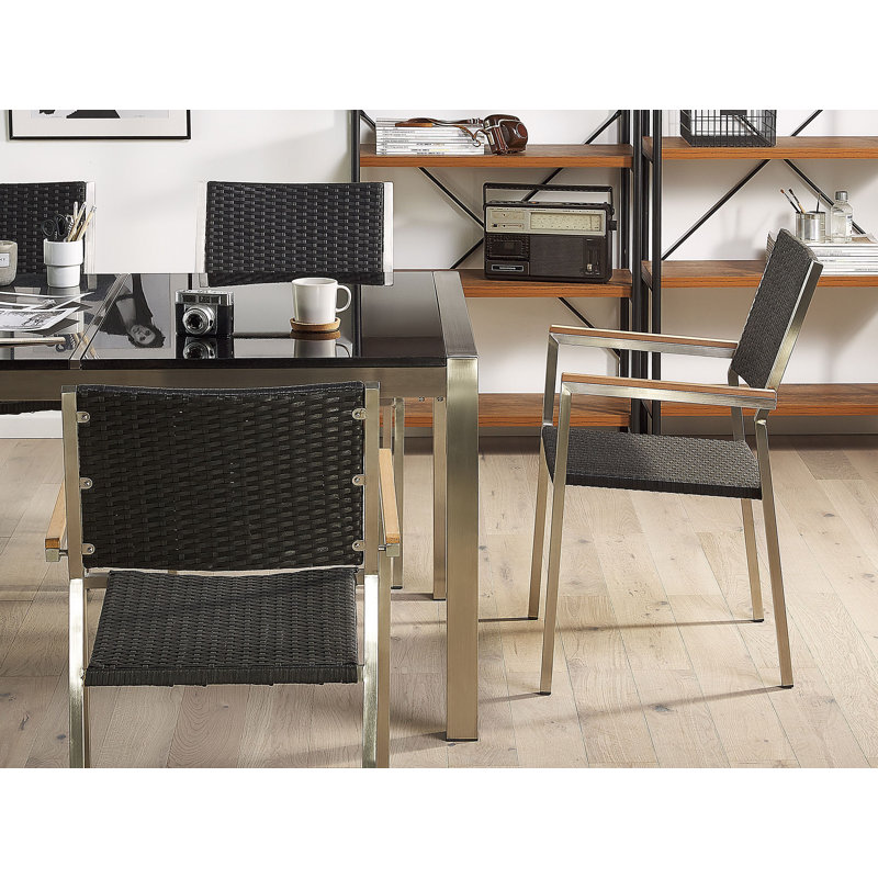 Fagen Stacking Patio Dining Armchair with Cushion