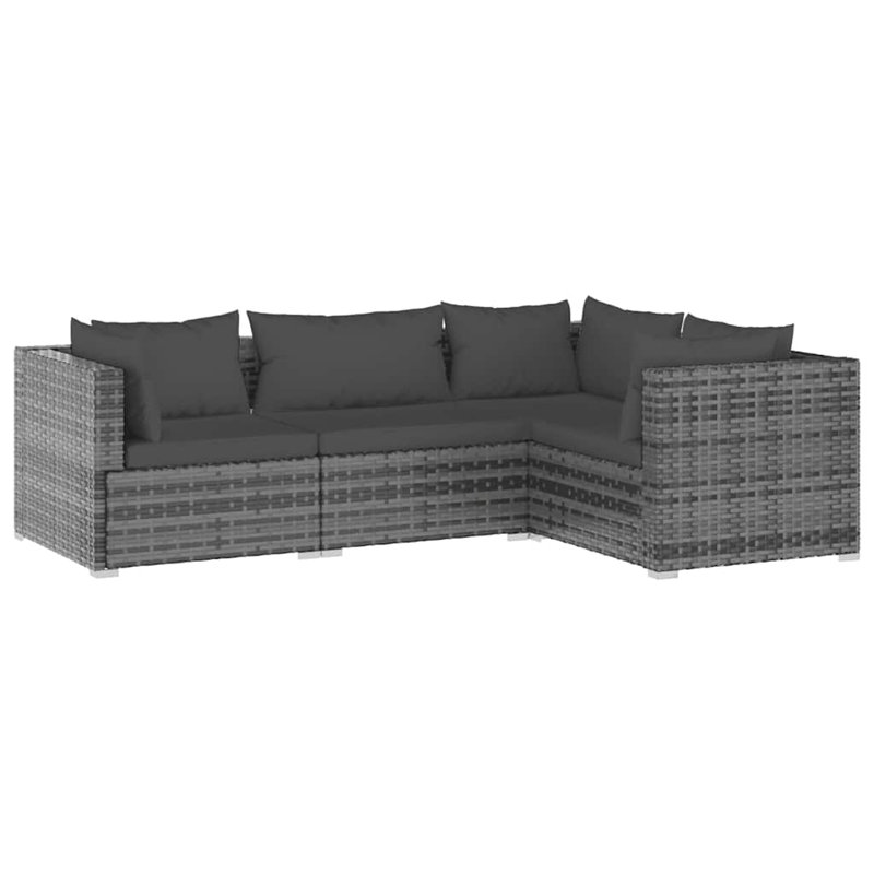 Ensemble de canapé de jardin modulaire en rotin PE