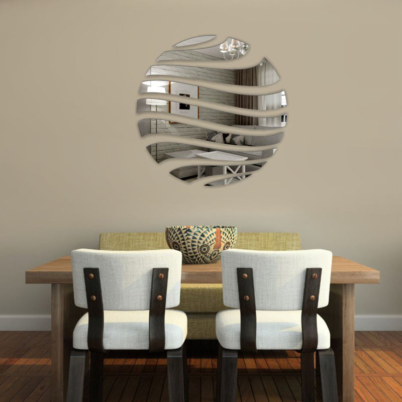 Reanna Wall Mirror, 50cm H x 50cm W, Silver