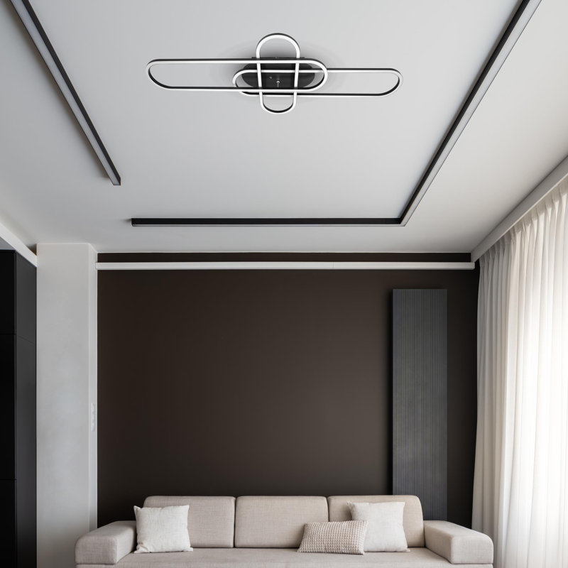 Claudearl LED Stepped Ceiling Lamp, Black