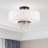 Claudelle Fabric Semi Flush Mount-1326852753