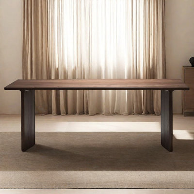Jeannell Walnut Solid Wood Dining Table