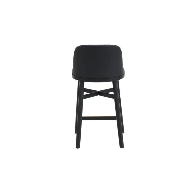 Bund Upholstered Stool with Solid Wood Frame