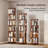 100% Solid Wood Rotating Bookshelf On Wheels,Round Revolving Bookcase, 360° Spinning Book Shelf Tower-343196127