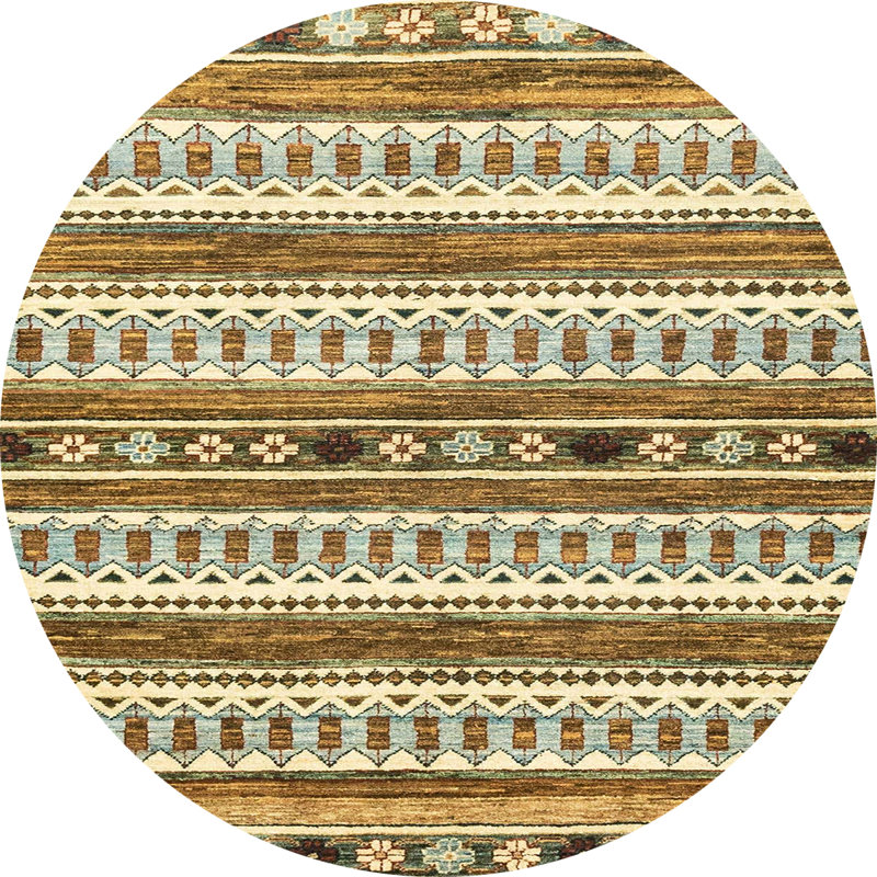 Abstract Indoor Rug, Round 7'