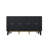 King Platform Bed Frame with Headboard, Wood Slat Support, Sturdy King Bed, Bedroom Furniture, Black-471915019-471915008