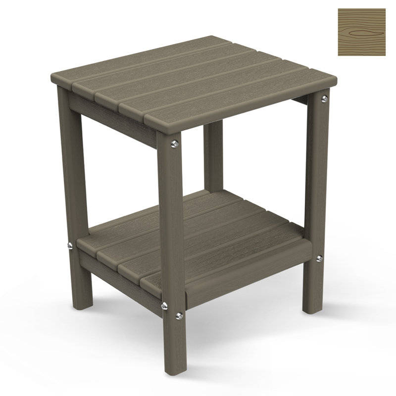 Matei 14 L x 13 W Outdoor Adirondack Side Table, Bois