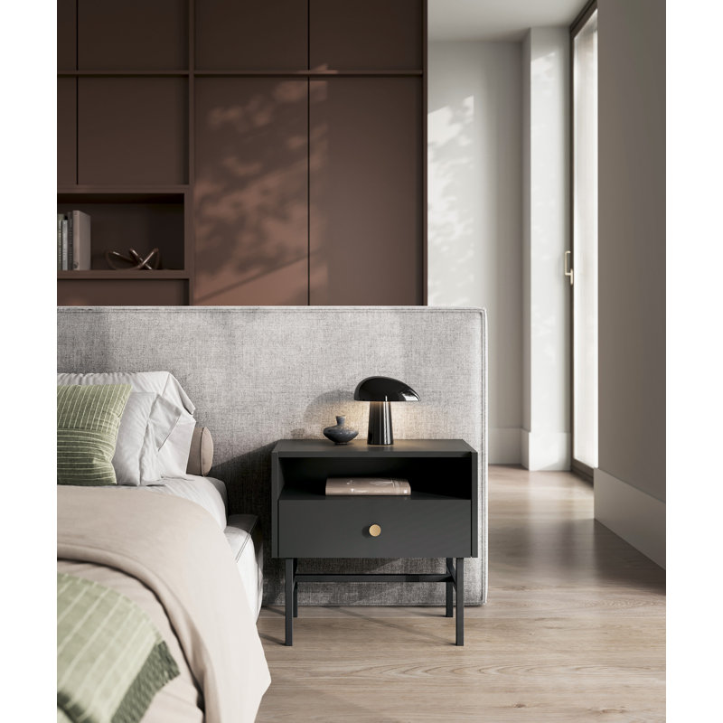DIVIENNE bedside  table, Black