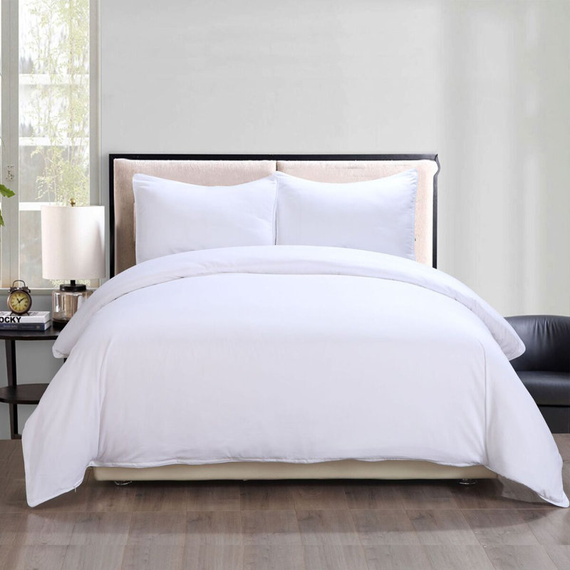 Modern & Contemporary Polyester Duvet Cover, Full / Queen, White