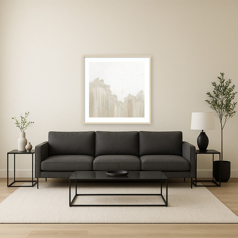 «Texture in Neutral Hues No. 2» par Hannah Dawson, impression sur bois encadrée