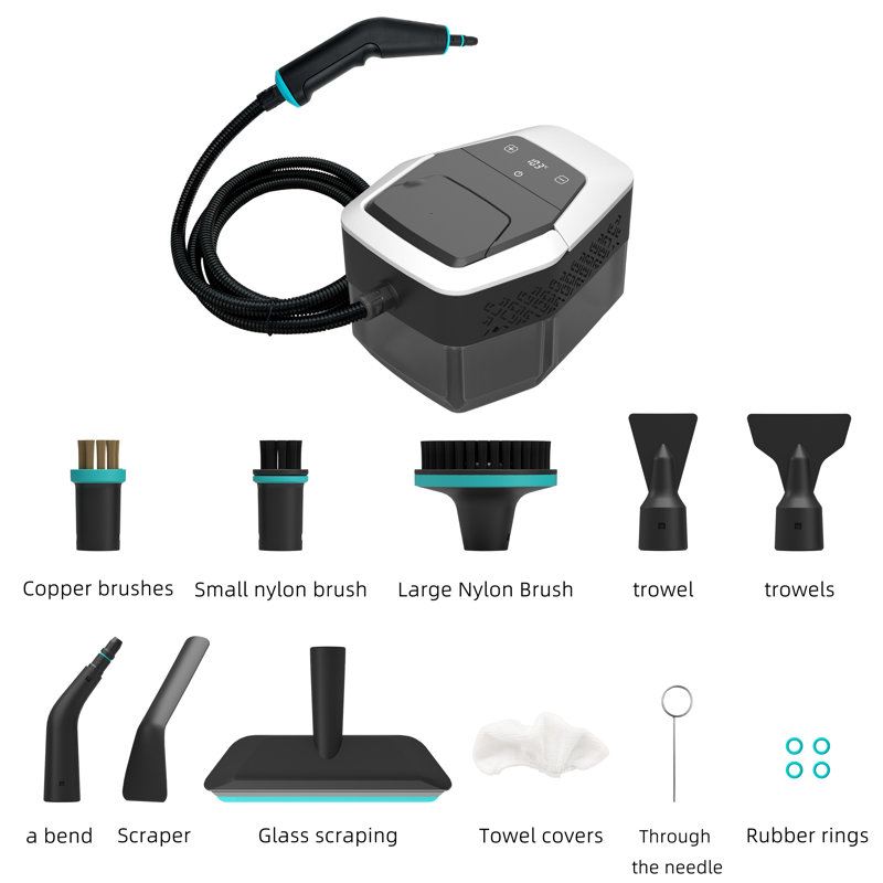 Steam Cleaner Portable Steamer for Cleaning 6-Level Adjustable 15s Heat-Up and 60.87oz Water Tank Handheld Steam Cleaner for Home Kitchen Tile Dirt Grout Grease Car Detailing