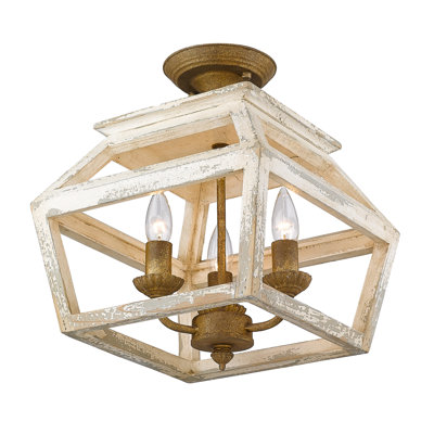 Plafonnier semi-encastré 3 lumières 16,5 po Keynsham