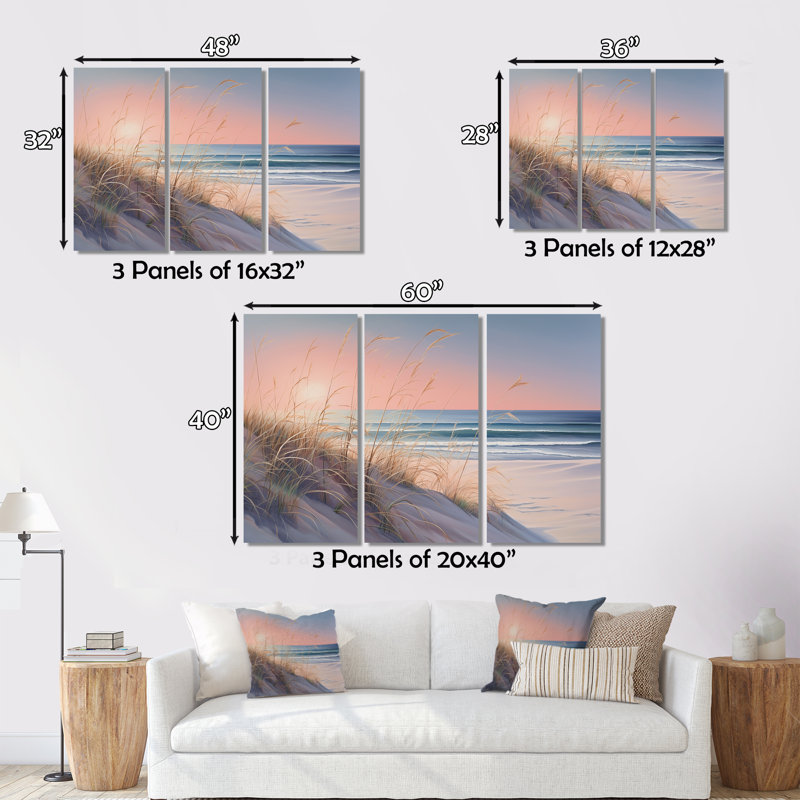 Ensemble de salon Ocean Wall Serenity, H 28 po x l 36 po x P 1 po