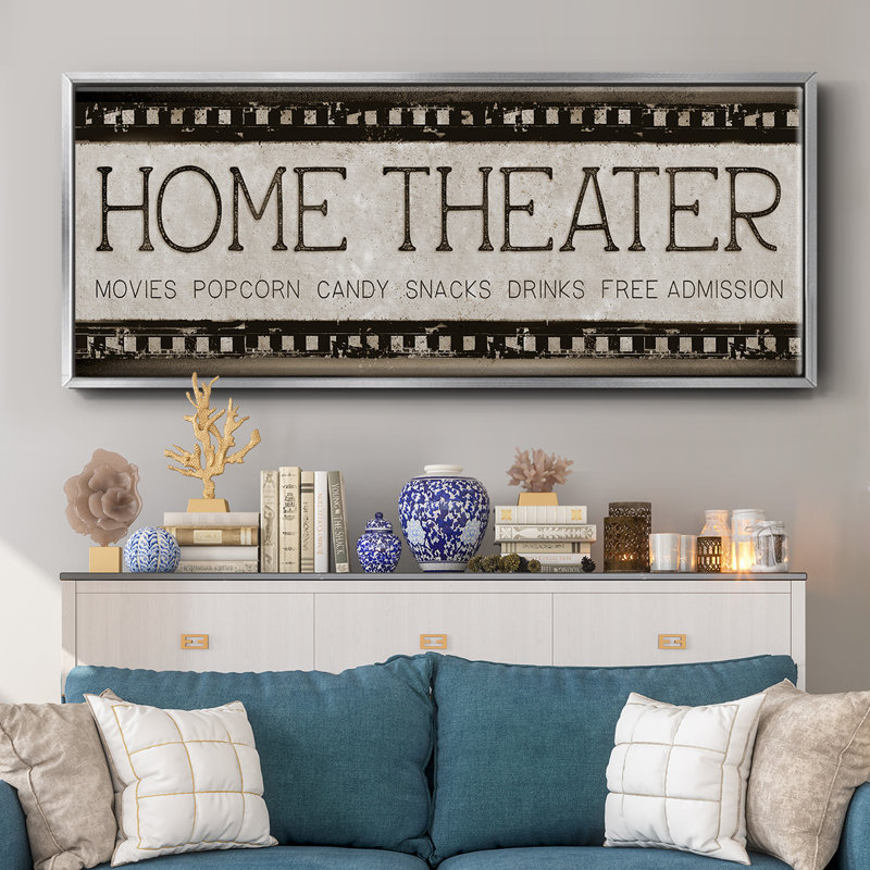 Cinéma maison - Toile encadrée, H 12 po x l 30 po