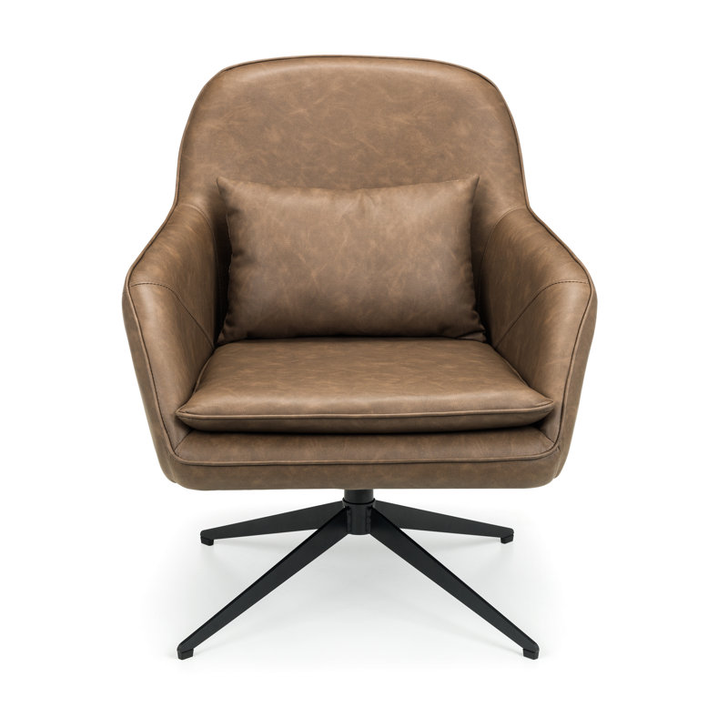 Gainz Faux Leather Swivel Armchair