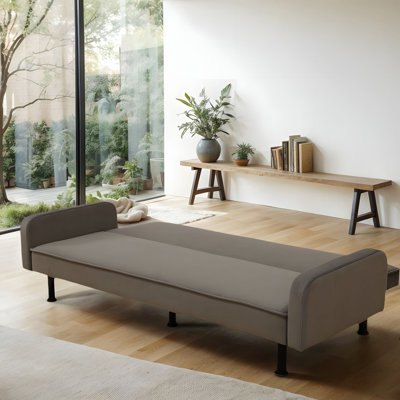 Adjustable Sofa Bed With Solid Wood Frame And Breathable Fabric – Flexible And Comfortable For Living Room, Bedroom, Office
